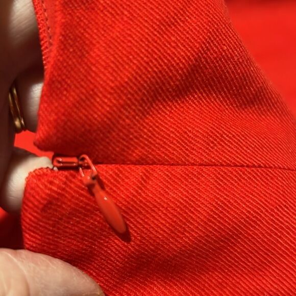 J. Crew High-neck sheath dress in stretch linen blend Red NWT 4P - Picture 10 of 12